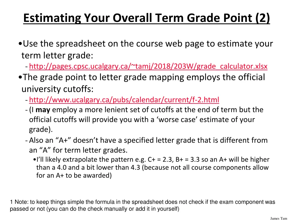 estimating your overall term grade point 2
