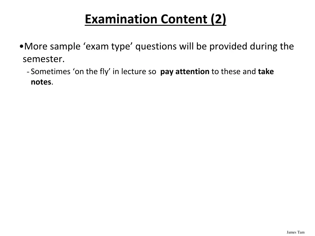 examination content 2