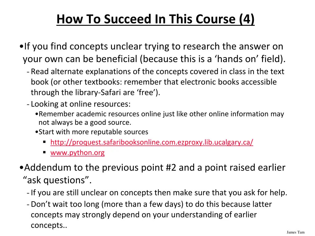 how to succeed in this course 4