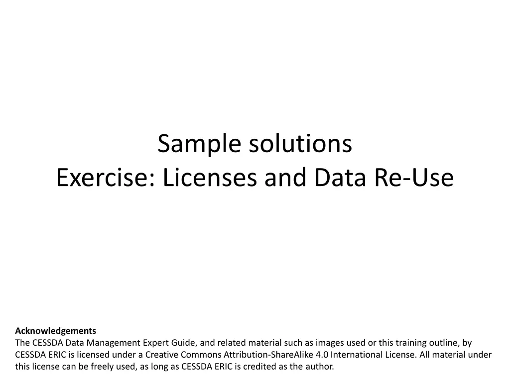 sample solutions
