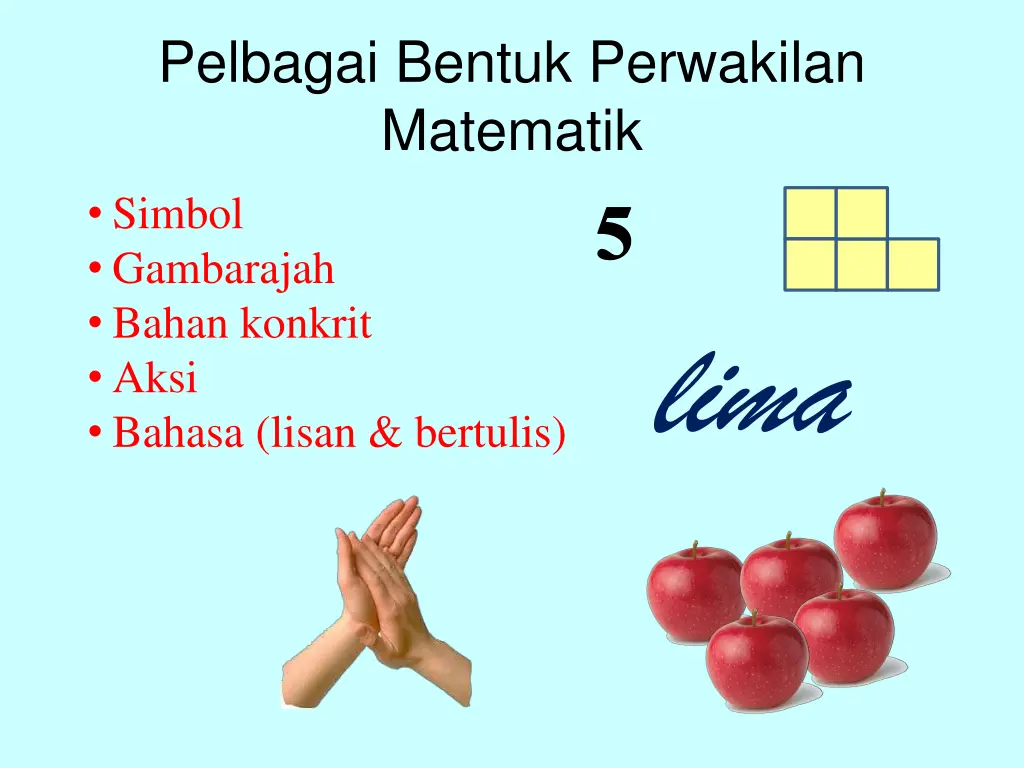 pelbagai bentuk perwakilan matematik