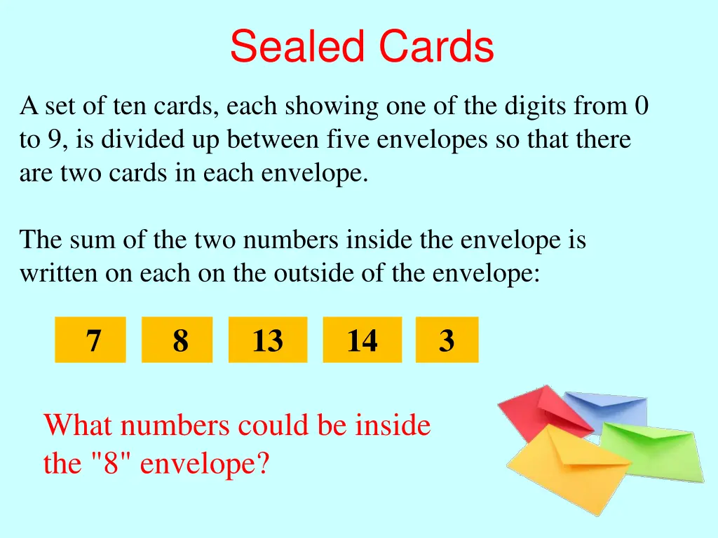 sealed cards