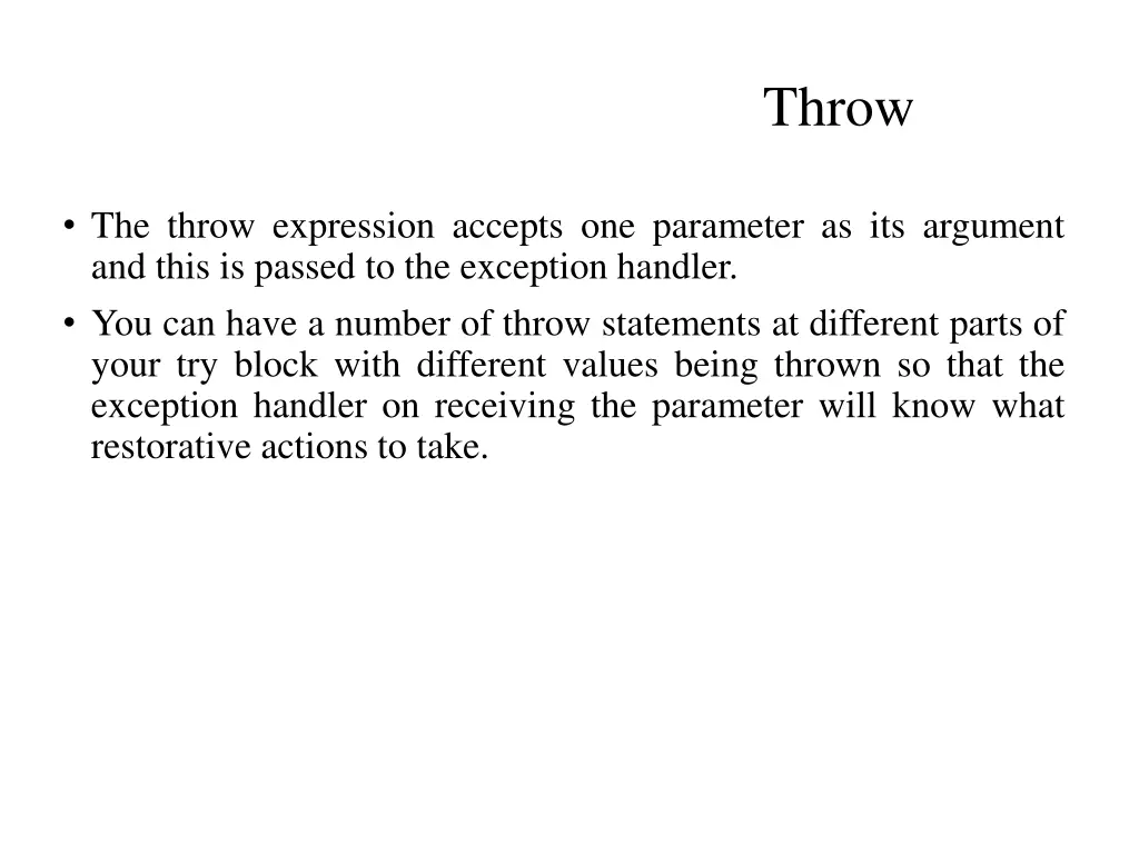throw
