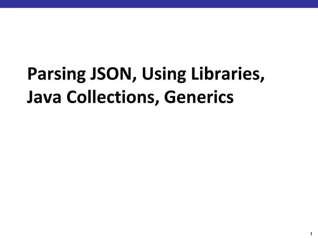 parsing json using libraries java collections