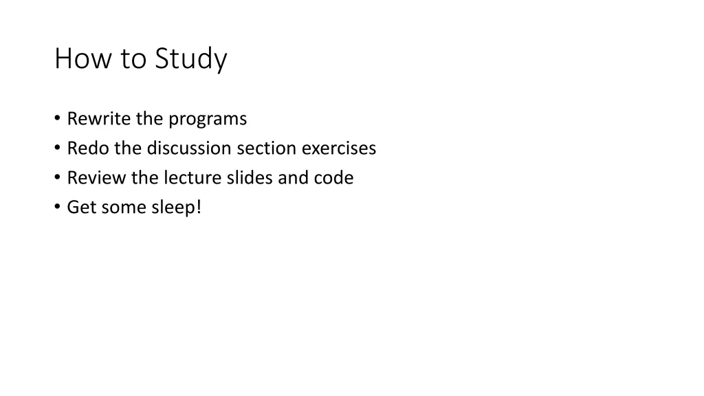 how to study