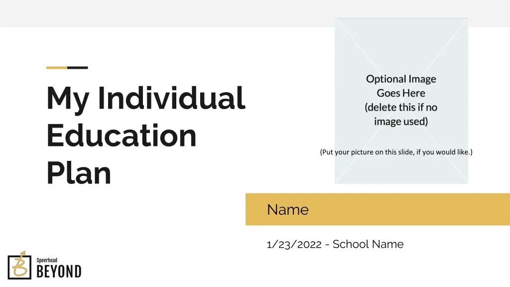 my individual education plan