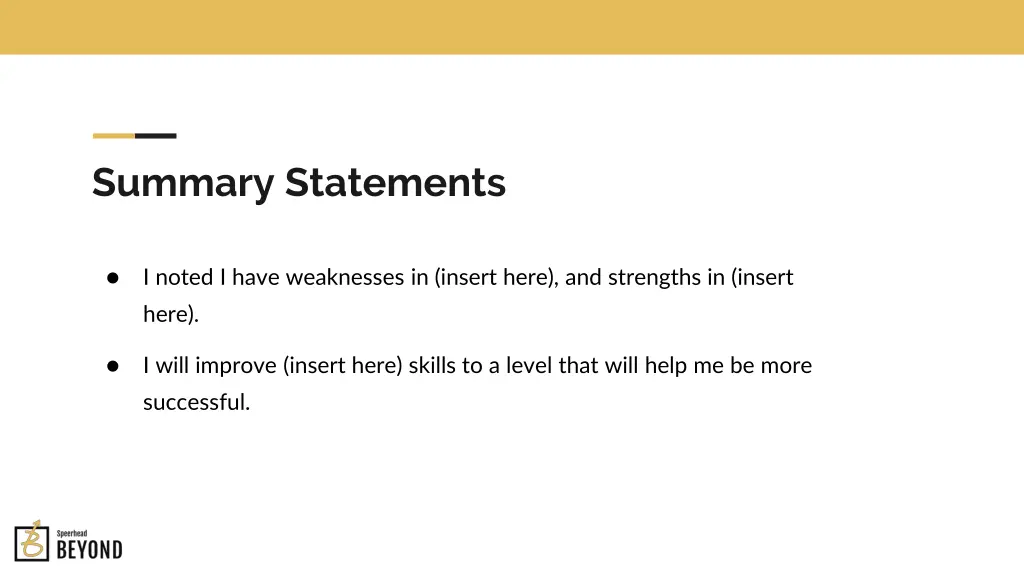 summary statements 1