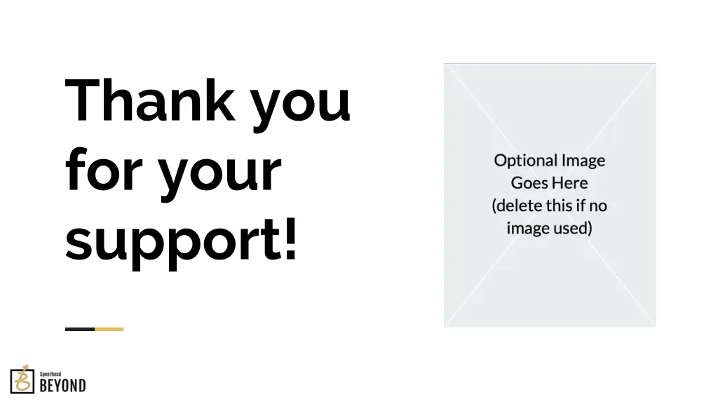 thank you for your support