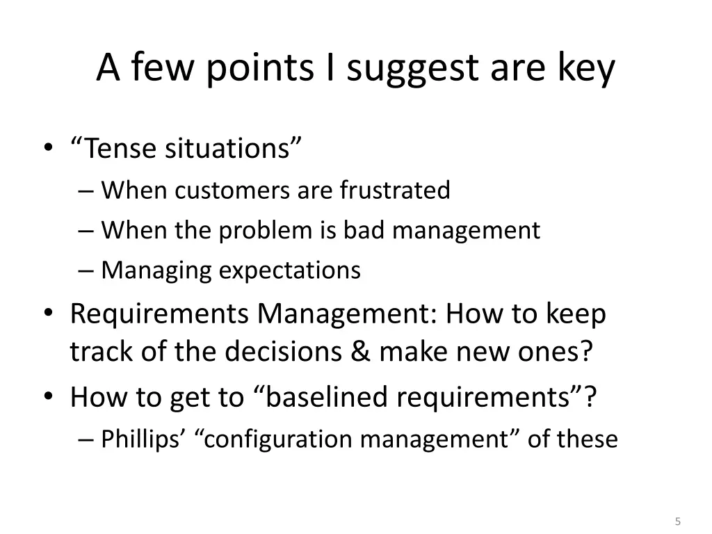 a few points i suggest are key