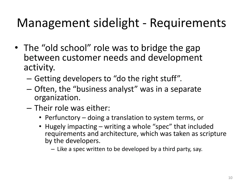 management sidelight requirements
