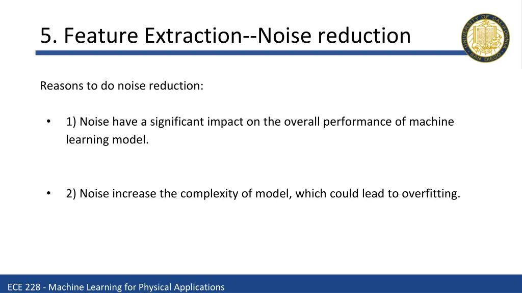 5 feature extraction noise reduction