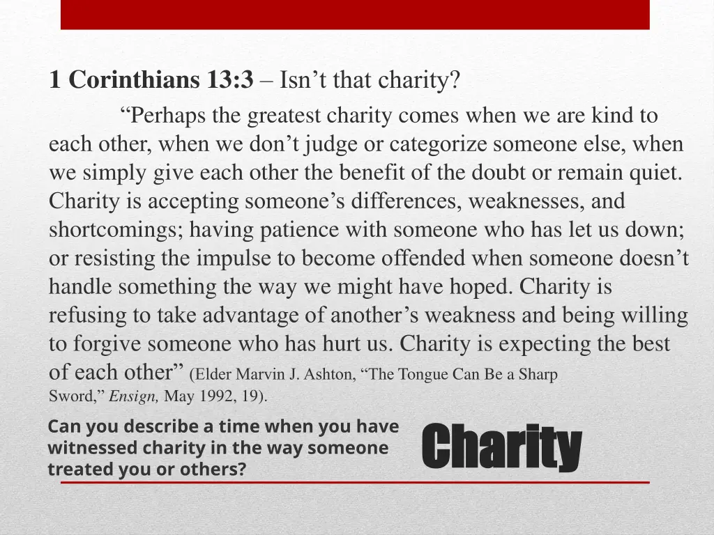 1 corinthians 13 3 isn t that charity perhaps
