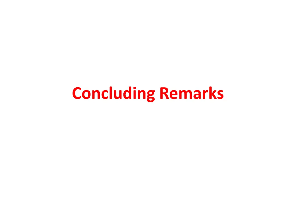 concluding remarks