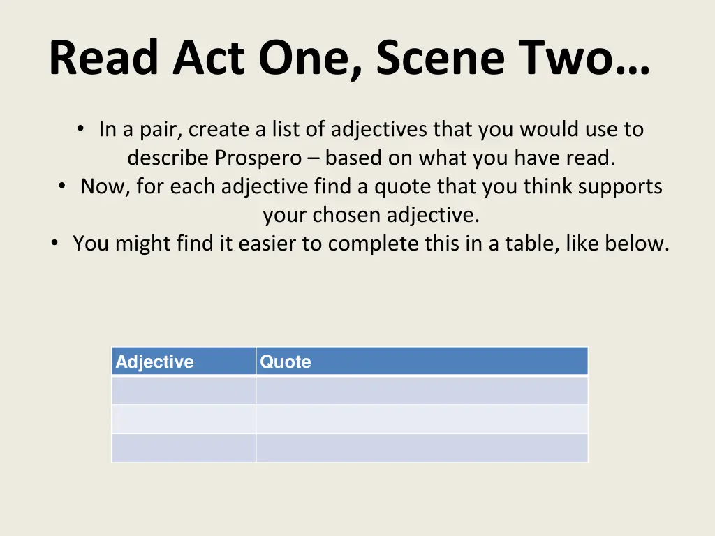 read act one scene two