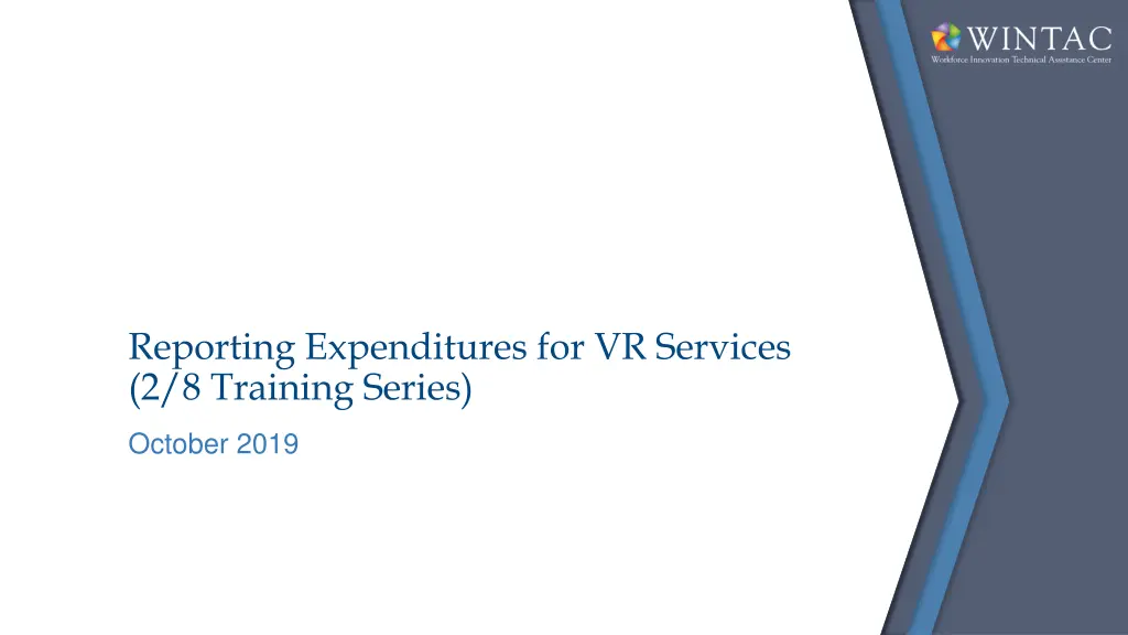 reporting expenditures for vr services