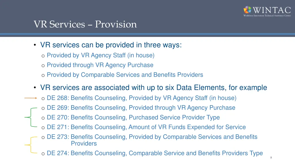 vr services provision