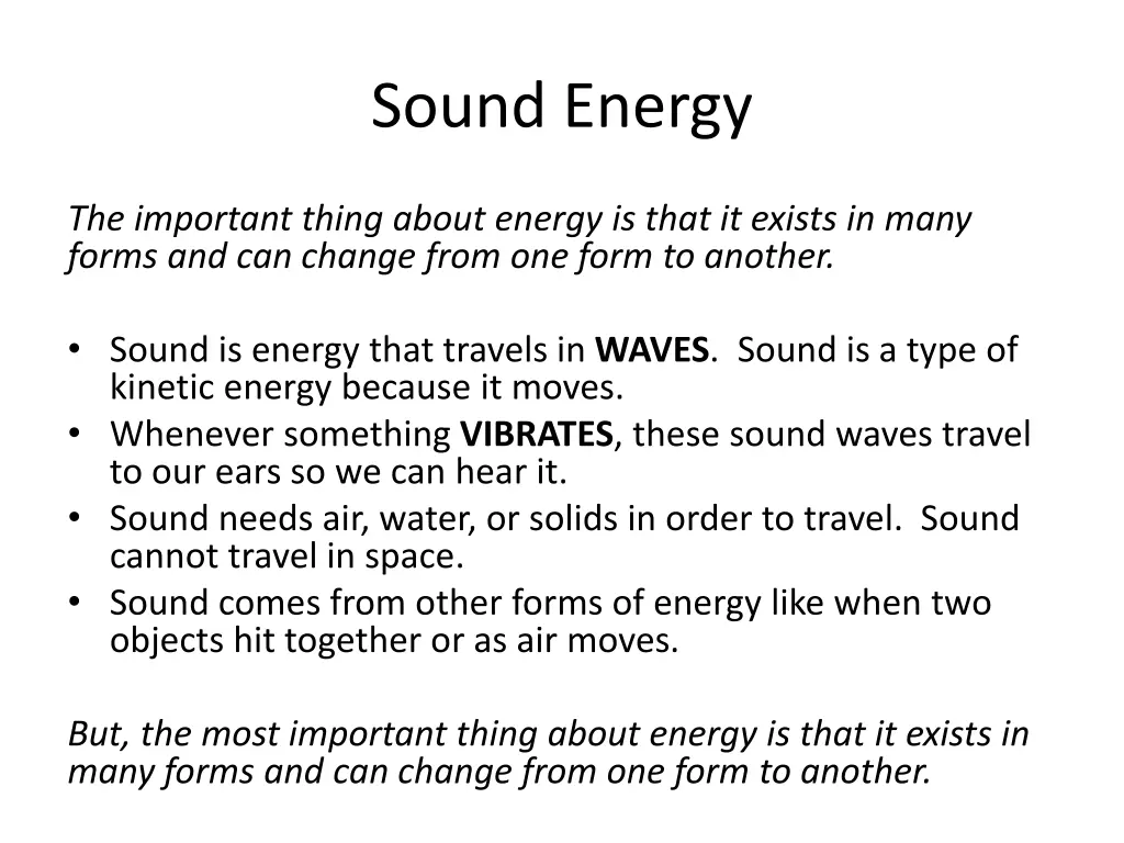 sound energy