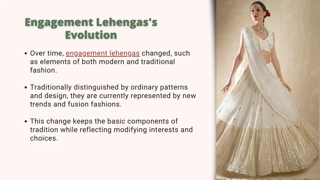 over time engagement lehengas changed such