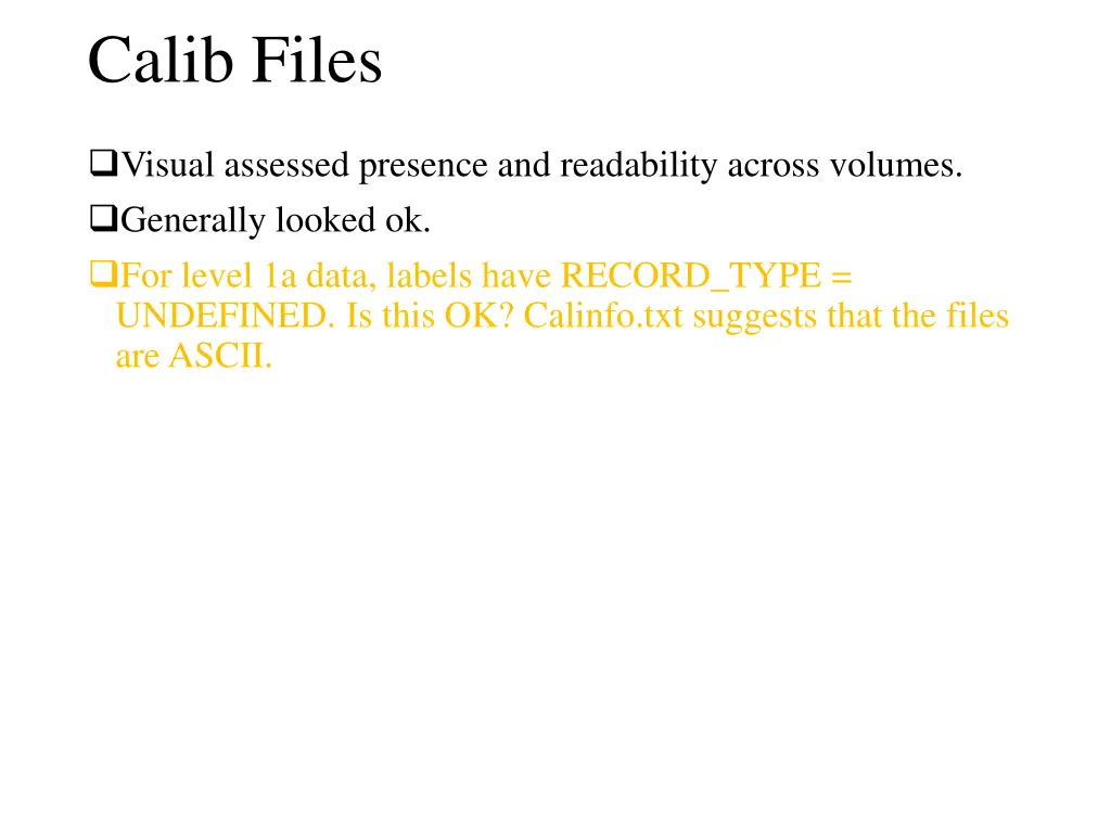calib files