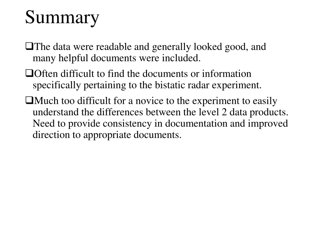 summary
