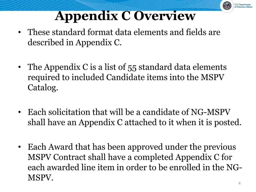 appendix c overview