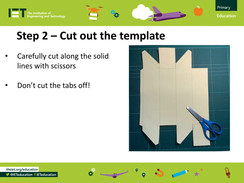 step 2 cut out the template