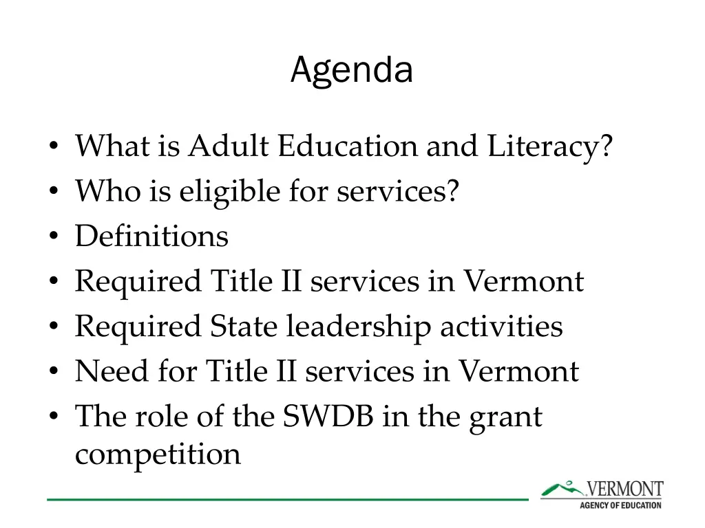 agenda