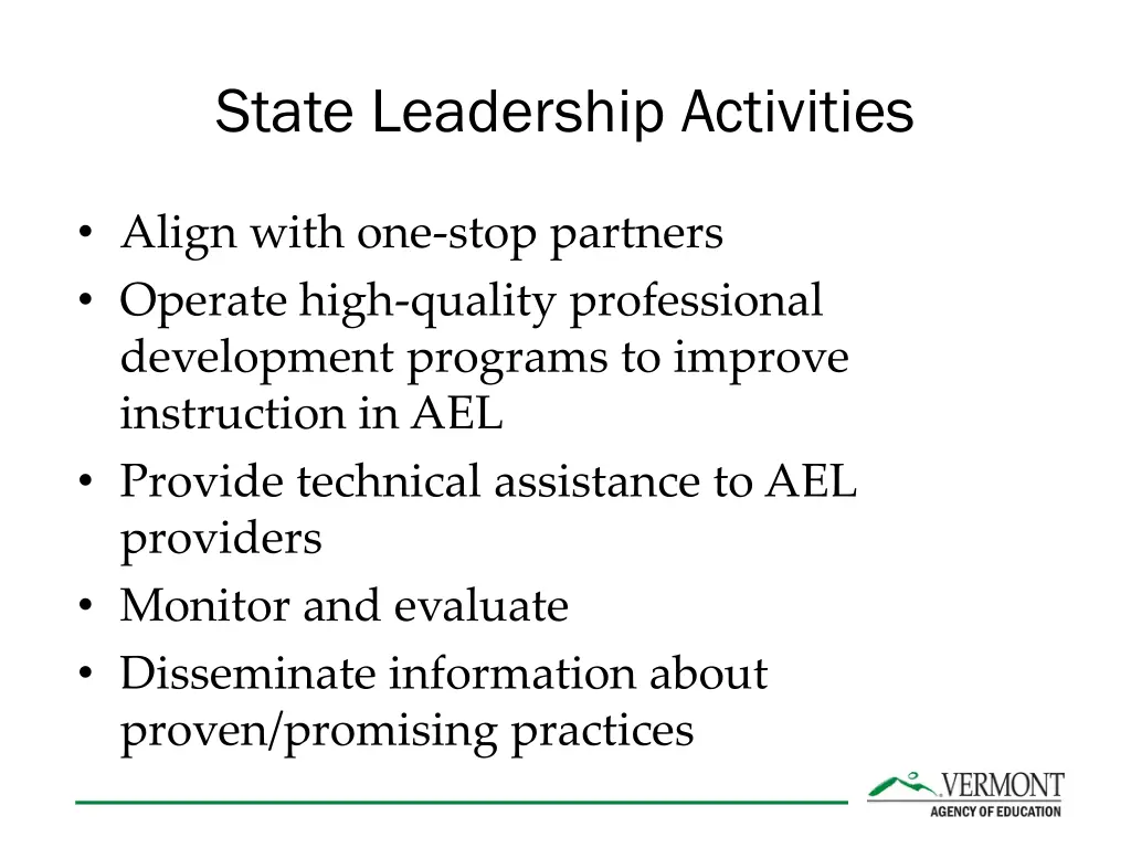 state leadership activities