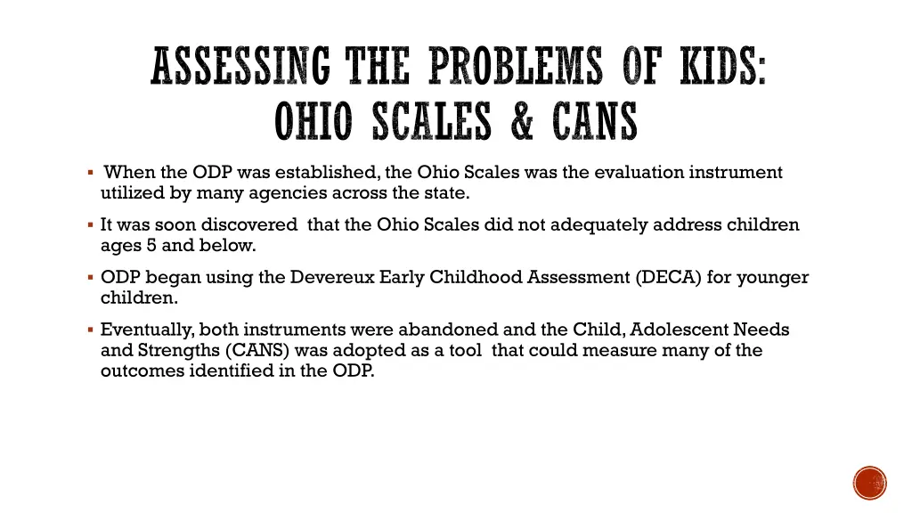 assessing the problems of kids ohio scales cans