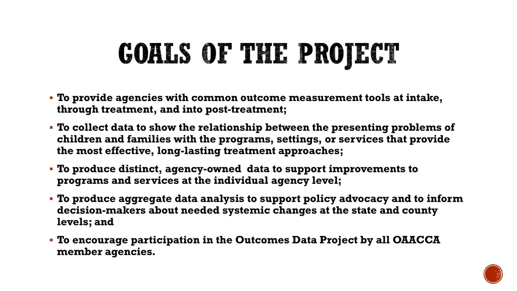 goals of the project