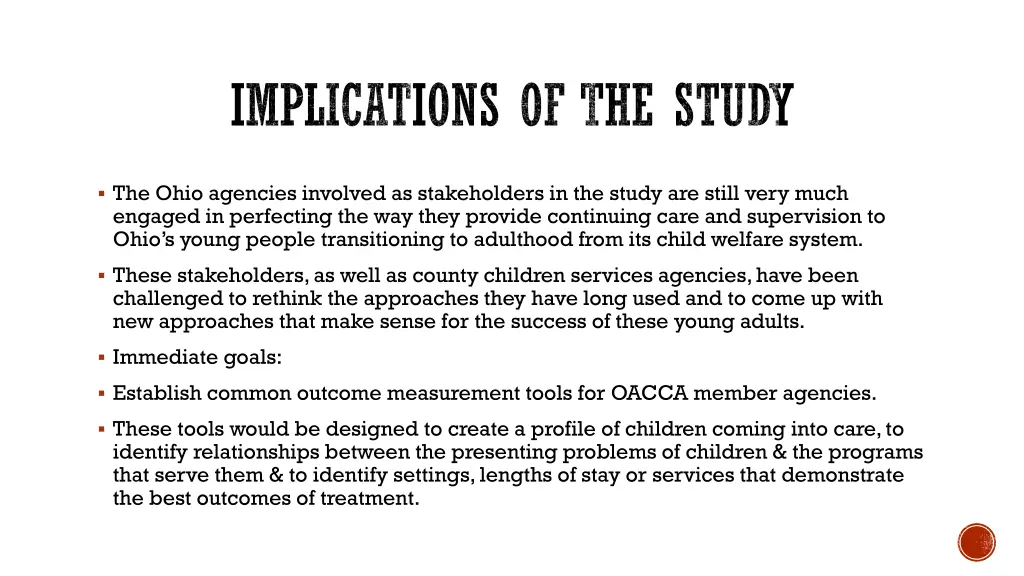 implications of the study