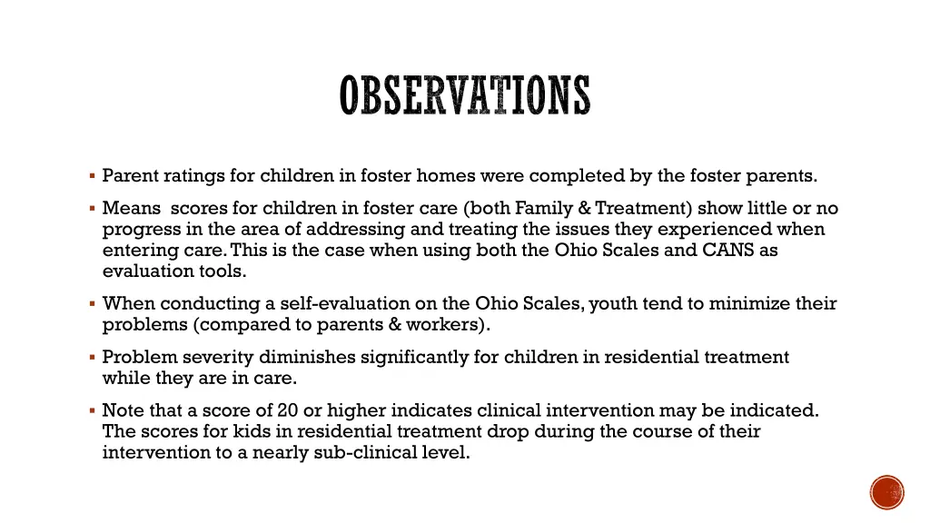 observations