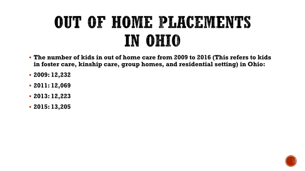 out of home placements in ohio