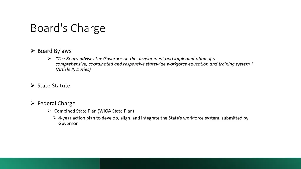 board s charge