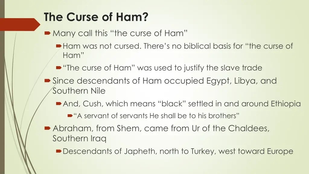 the curse of ham many call this the curse