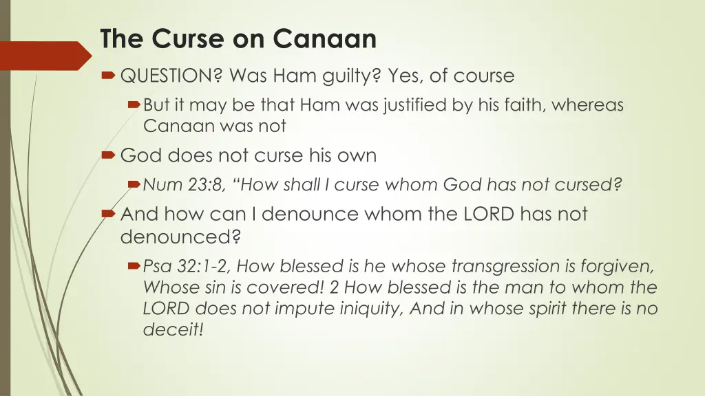 the curse on canaan question was ham guilty