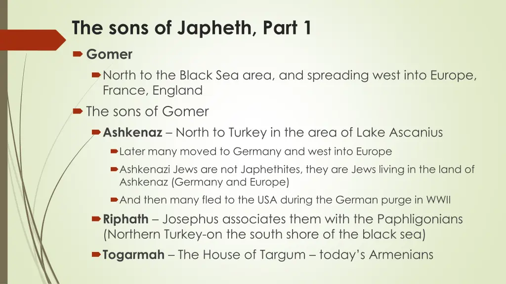 the sons of japheth part 1 gomer north
