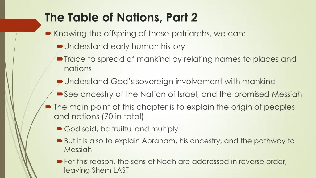 the table of nations part 2