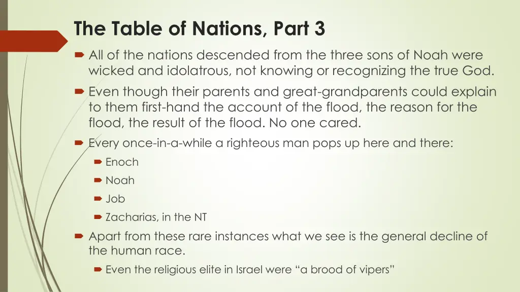 the table of nations part 3