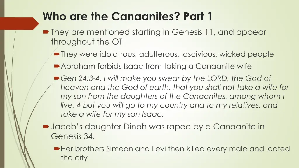 who are the canaanites part 1 they are mentioned