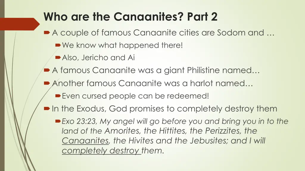 who are the canaanites part 2 a couple of famous