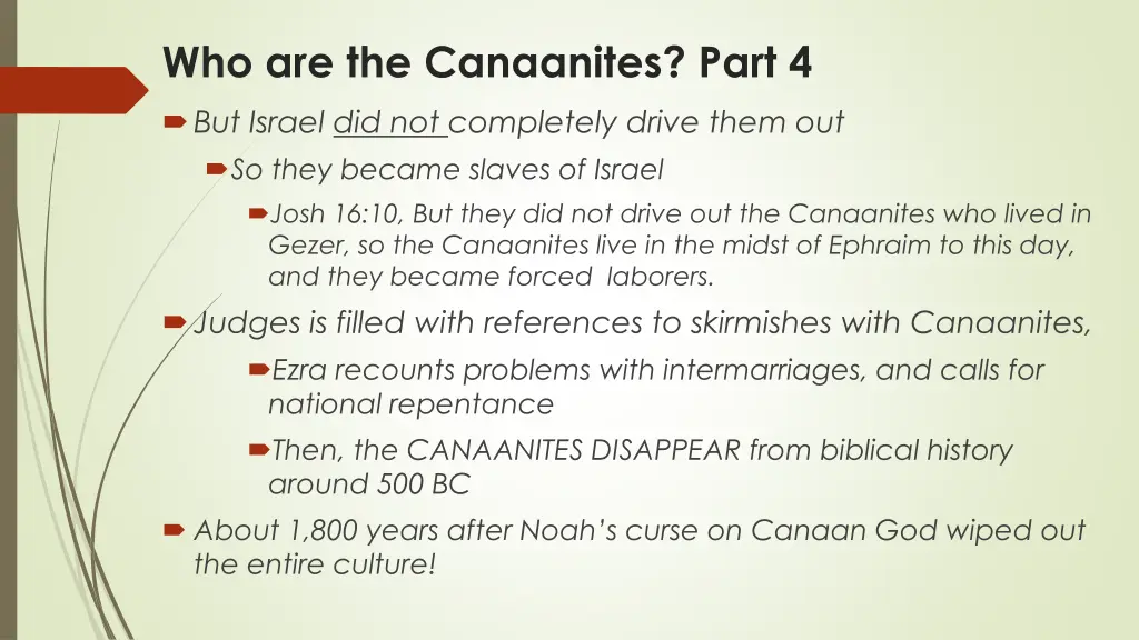 who are the canaanites part 4 but israel