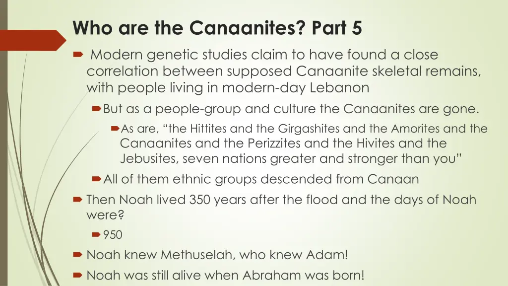 who are the canaanites part 5 modern genetic