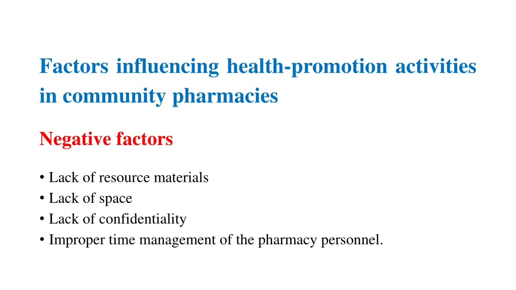 factors influencing health promotion activities 1
