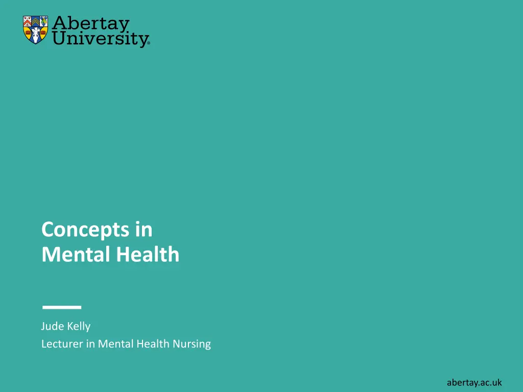 concepts in mental health
