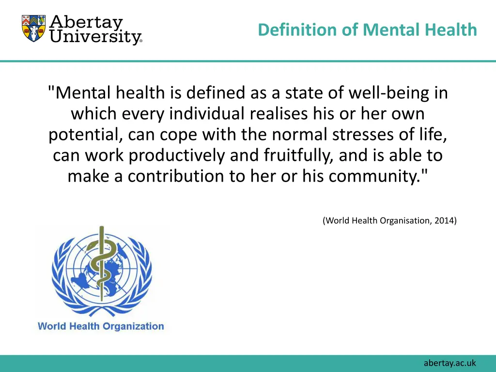 definition of mental health