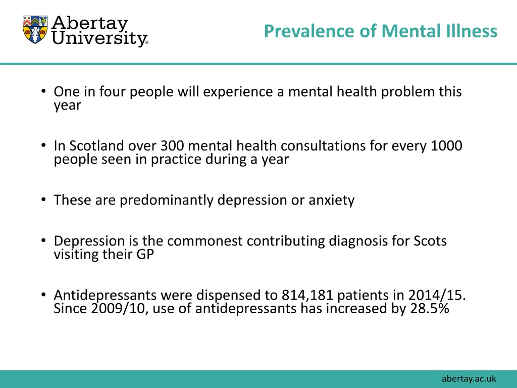 prevalence of mental illness