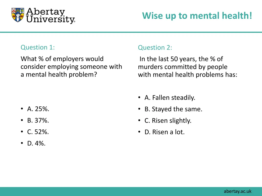 wise up to mental health