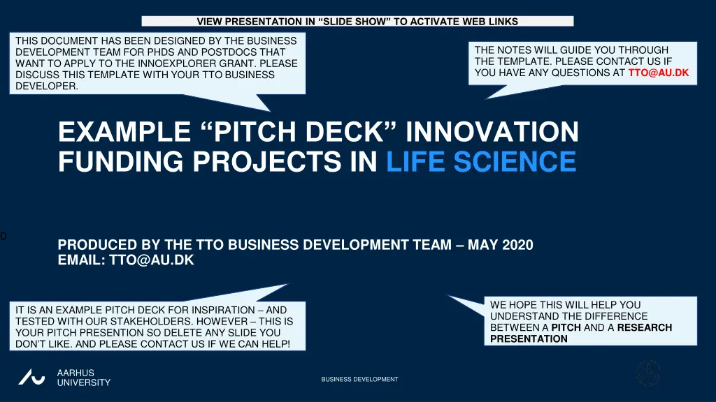 view presentation in slide show to activate