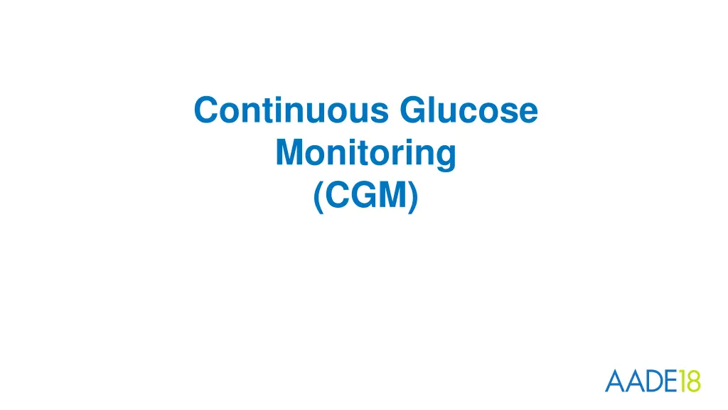 continuous glucose monitoring cgm